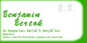 benjamin bertok business card